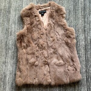 Adrienne Landau Rabbit Fur Vest M